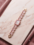 Rose Quartz Pink Gemstone Quartz Watch