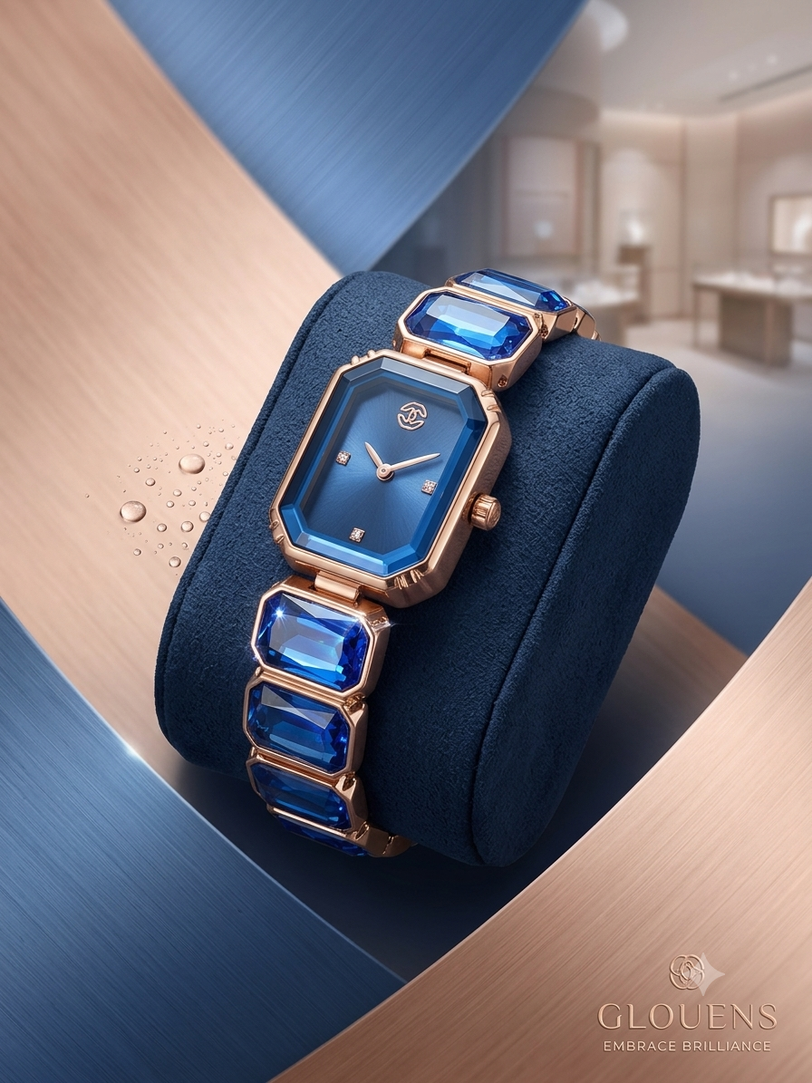 Swarovski-Style Gemstone Watch