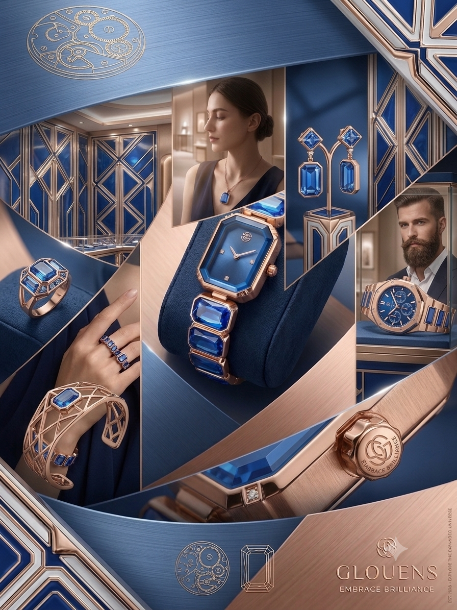 Swarovski-Style Gemstone Watch