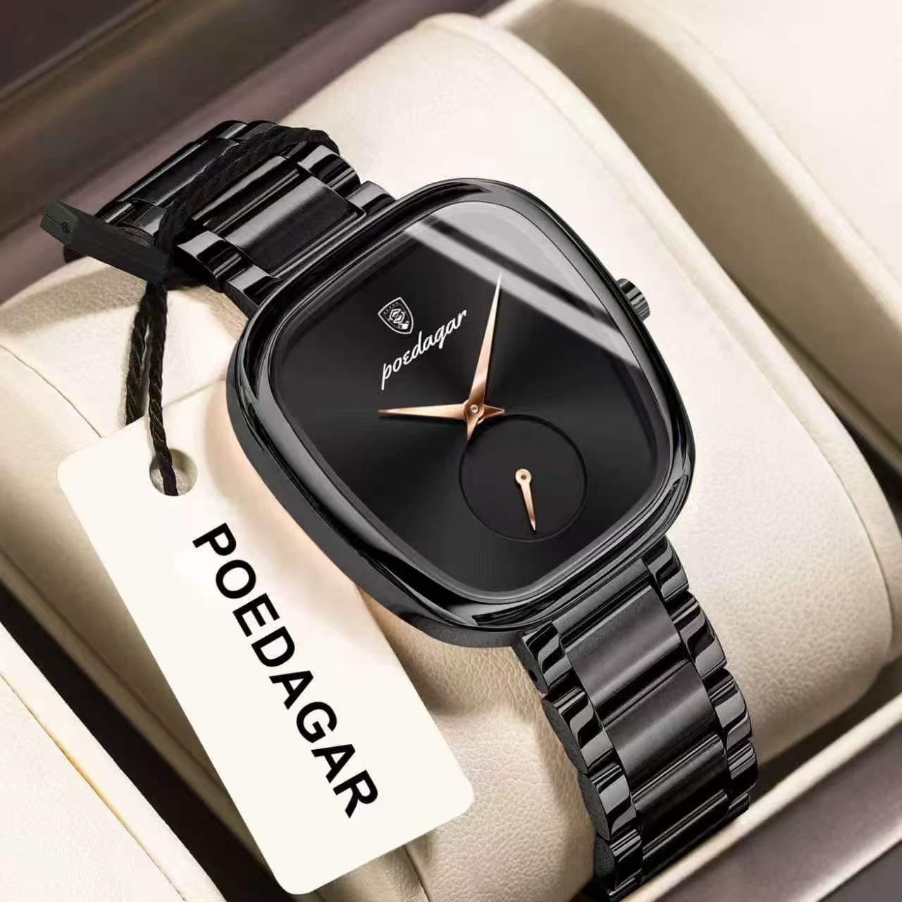 POEDAGAR LADIES LUXURY WATCH — BLACK EDITION