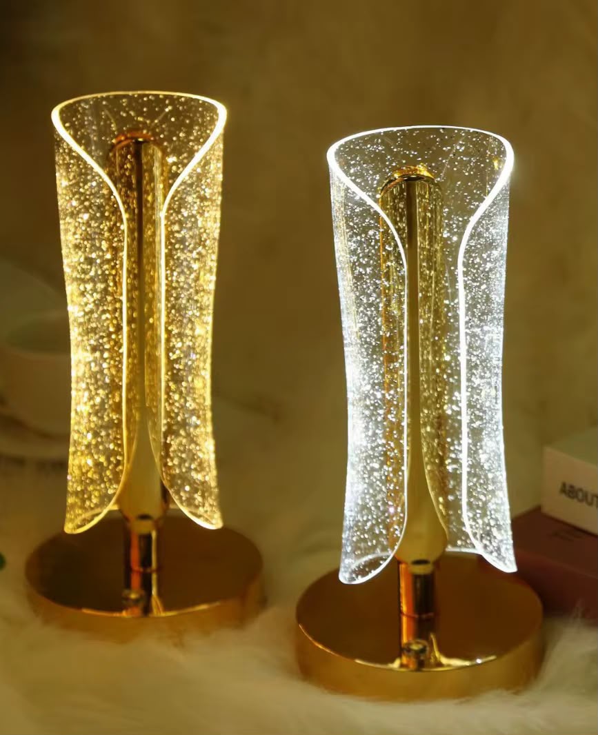 Golden Sparkle Touch LED Table Lamp