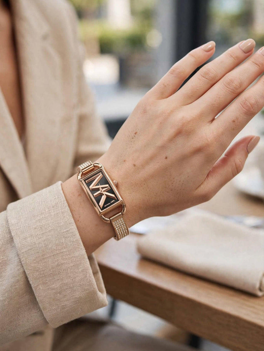 MICHAEL KORS Rectangular MK Watch