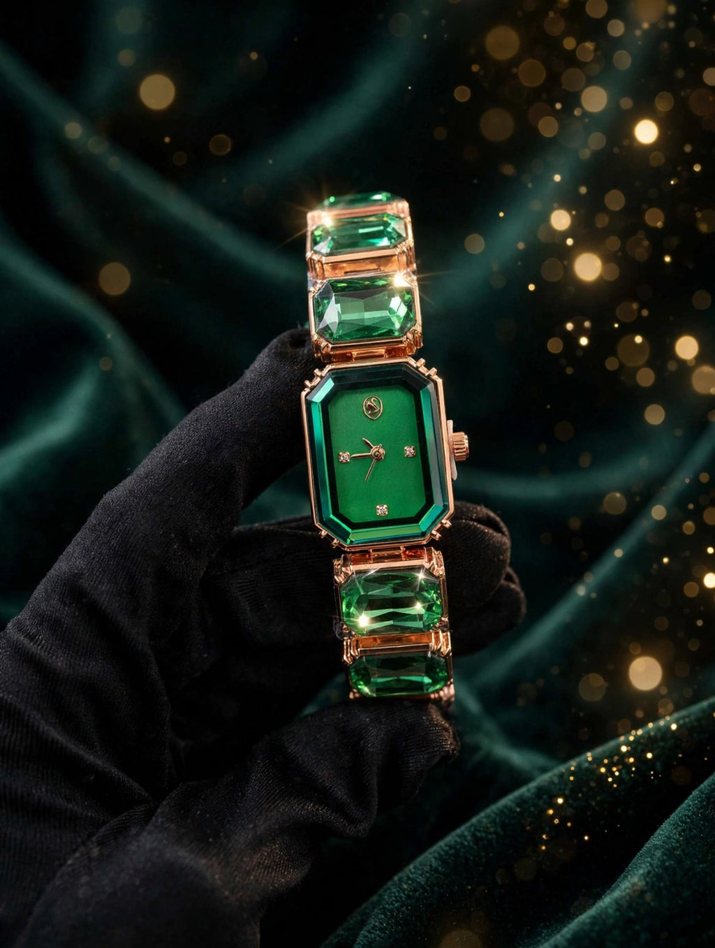 Swarovski-Style Gemstone Watch