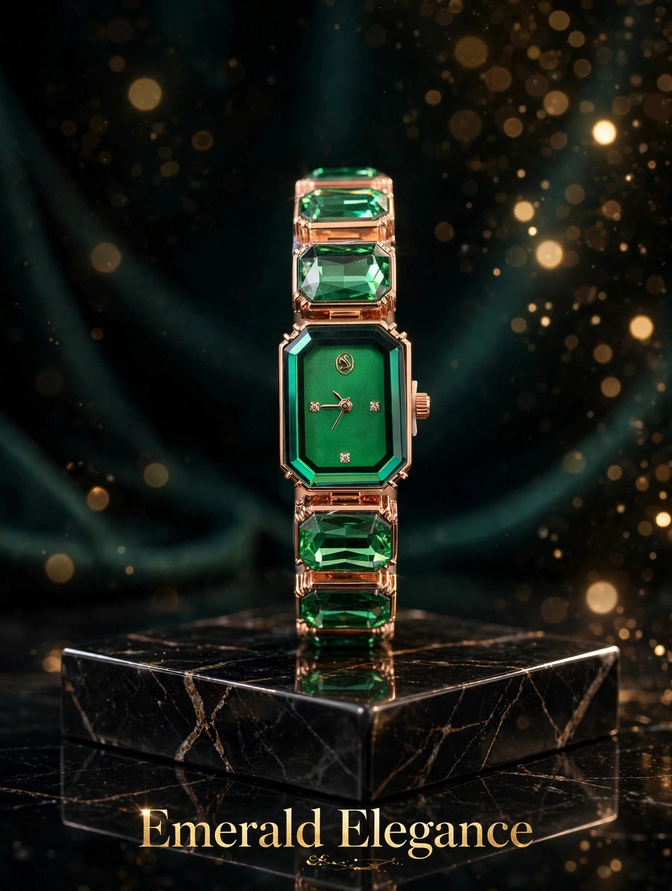 Swarovski-Style Gemstone Watch