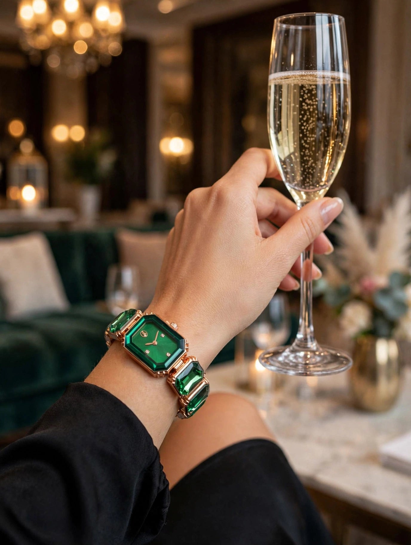 Swarovski-Style Gemstone Watch